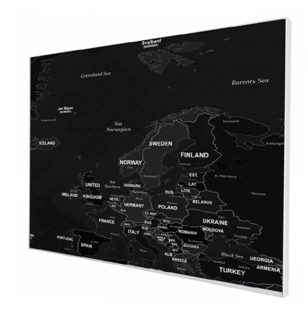 Magnetyczna Mapa Europy - Black