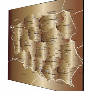 Magnetyczna Mapa Polski - Gold