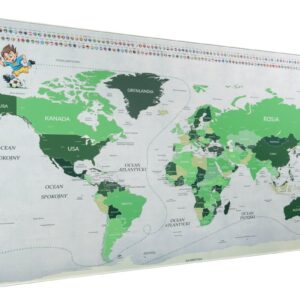 Magnetyczna Mapa Świata - Football
